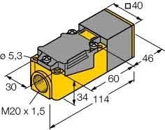 Inductive proximity switch 40 mm 34 mm 114 mm 15356