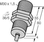 Inductive proximity switch 30 mm 64 mm 30 mm 1582201