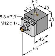 Inductive proximity switch 40 mm 65 mm 40 mm 1627200