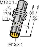 Inductive proximity switch 12 mm 52 mm 12 mm 1634804