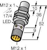 Inductive proximity switch 12 mm 32 mm 12 mm 1634810