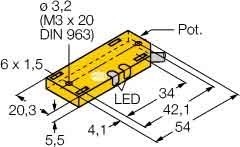 Capacitive proximity switch 20.3 mm 50.3 mm 5.5 mm 2620117