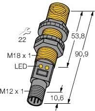 Ultrasonic proximity switch 0 V ... 10 V Connector M12 3002700