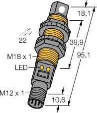 Ultrasonic proximity switch 0 V ... 10 V Connector M12 3002706