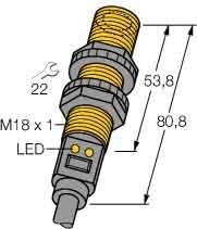 Ultrasonic proximity switch Cable axial PNP/NPN 3002711