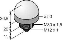 Signal device with LED-multicolourlamp Black Plastic DC 3075669