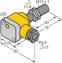 Inductive proximity switch 50 mm 65 mm 29 mm 46360