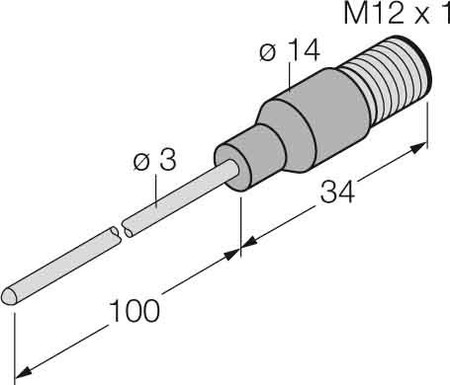 Temperature sensor Temperature sensor for gas/liquid 9910402