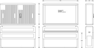 Meter cabinet equipped  6010-0101.72