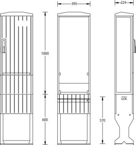 Meter cabinet equipped  6010-0100.11
