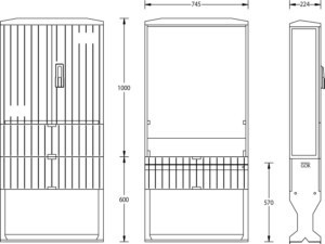 Meter cabinet equipped  6010-0100.31