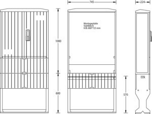Meter cabinet equipped  6010-0101.31