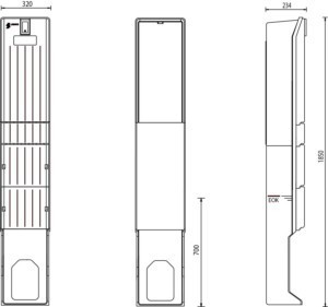 Meter cabinet equipped  2030-0013.01