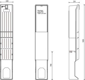 Meter cabinet equipped  2030-0003.01