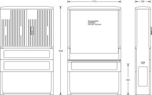 Empty cabinet 1850 mm 1115 mm 320 mm 6010-0101.64