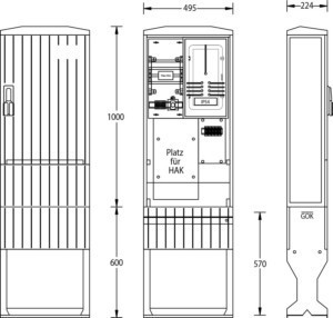 Meter cabinet equipped  2130-0312.21