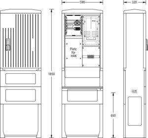 Meter cabinet equipped  2130-0312.44