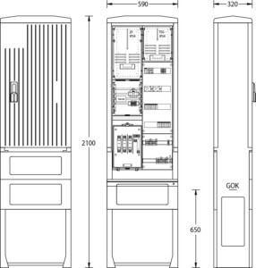 Meter cabinet equipped 1-story 1 1 2111-1142.22