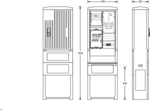 Meter cabinet equipped  2130-2816.44