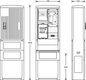 Meter cabinet equipped  2131-0311.44