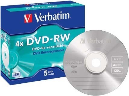 Digital memory medium 4.7 GB DVD-RW 120 min 43285