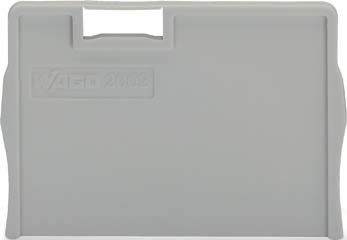 Endplate and partition plate for terminal block Grey 2002-1293