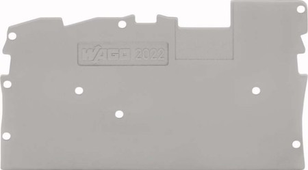 Endplate and partition plate for terminal block Grey 2022-1391