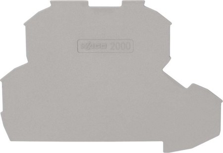 Endplate and partition plate for terminal block Grey 2000-2291