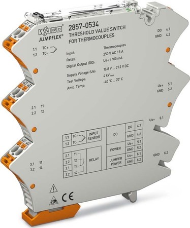 Temperature monitoring relay Spring clamp connection 2857-534