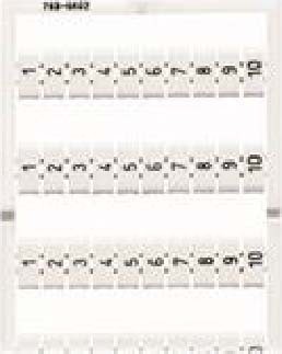 Labelling for terminal block Numbers Vertical 793-5602