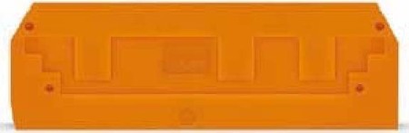 Endplate and partition plate for terminal block Orange 282-339