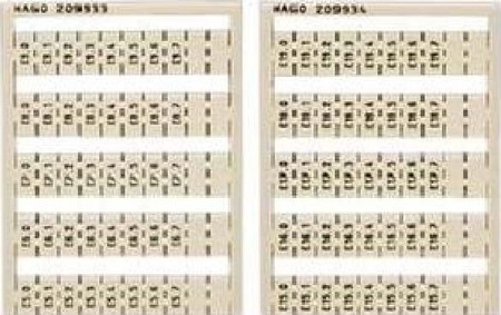 Labelling for terminal block Letters Vertical 209-933