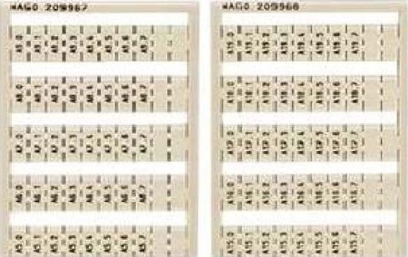 Labelling for terminal block Letters Vertical 209-968