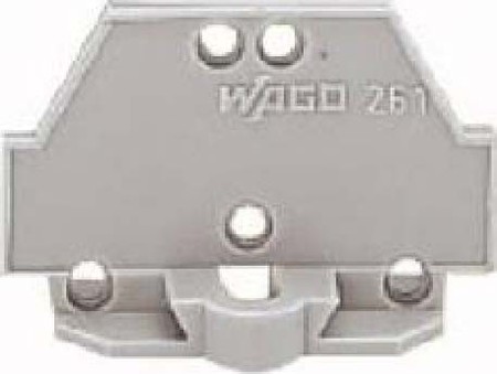 Endplate and partition plate for terminal block Grey 261-410