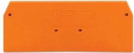 Endplate and partition plate for terminal block Orange 279-339