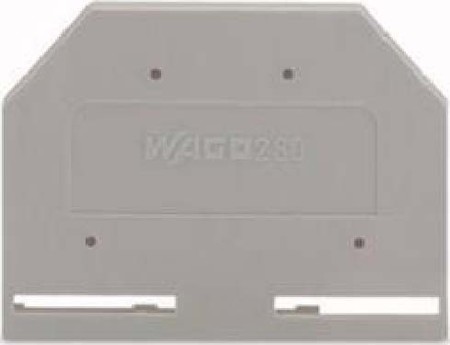 Endplate and partition plate for terminal block Grey 280-301