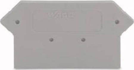 Endplate and partition plate for terminal block Grey 281-316