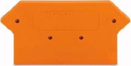 Endplate and partition plate for terminal block Orange 281-317