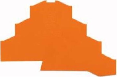 Endplate and partition plate for terminal block Orange 281-366