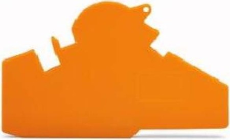 Endplate and partition plate for terminal block Orange 282-387