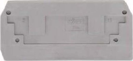 Endplate and partition plate for terminal block Grey 284-325