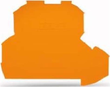 Endplate and partition plate for terminal block Orange 2002-2292