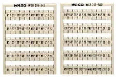 Labelling for terminal block Letters Horizontal 5 mm 209-472