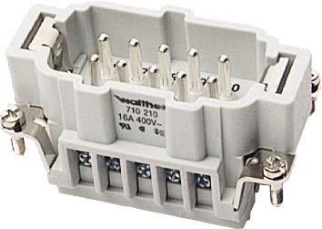 Contact insert for industrial connectors Pin Rectangular 710774