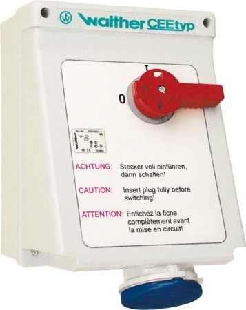 CEE socket outlet, disconnectable, with fuse 63 A 5 AE160