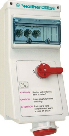 CEE socket outlet, disconnectable, with fuse 16 A 5 AL110509TN