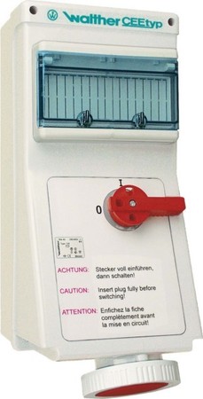 CEE socket outlet, disconnectable, with fuse 16 A 3 AL119306TS