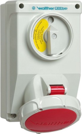 CEE socket outlet, disconnectable, with fuse 32 A 4 AT139404