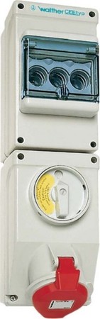 CEE socket outlet, disconnectable, with fuse 16 A 5 AU110TN