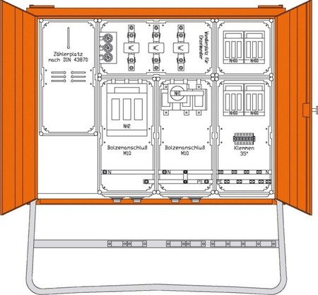 Energy distributor for construction site 250 A 173 kVA WA0040